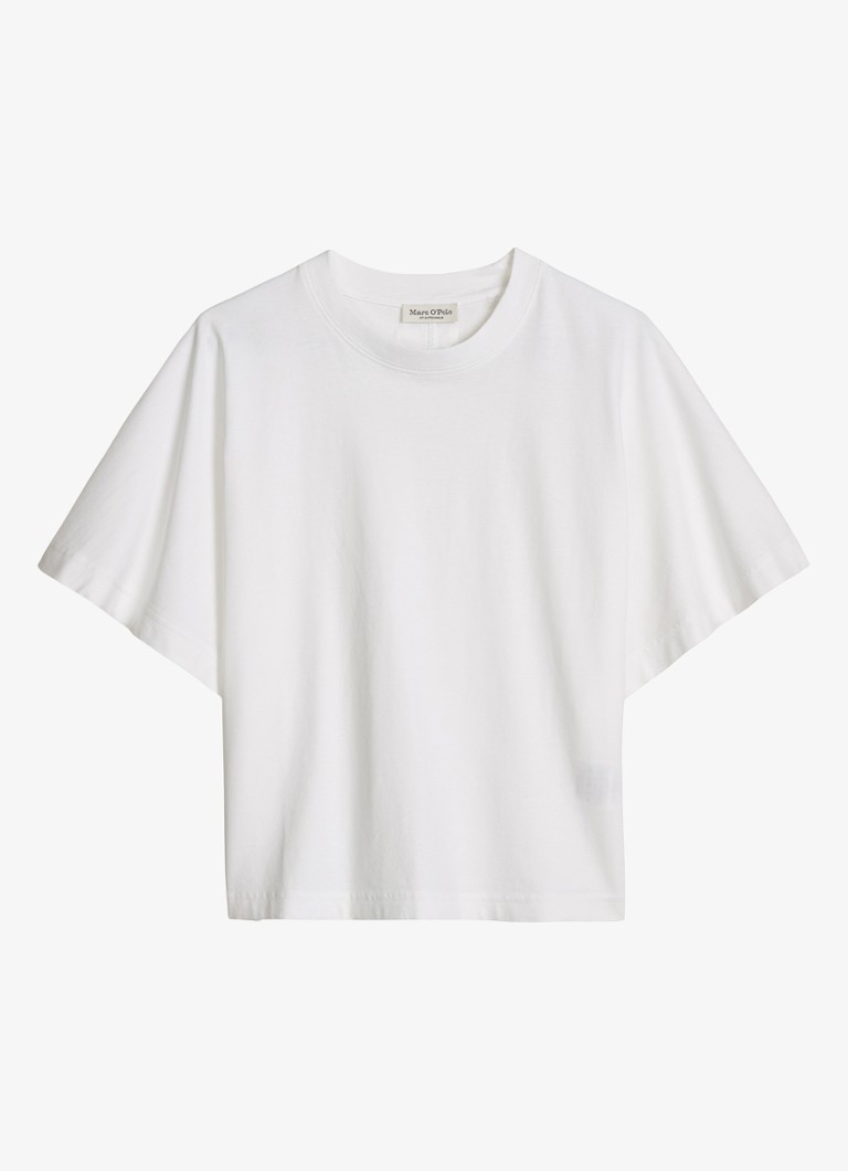 Marc O'Polo Dames T-shirt met ronde hals in de kleur White-0163 / Wit