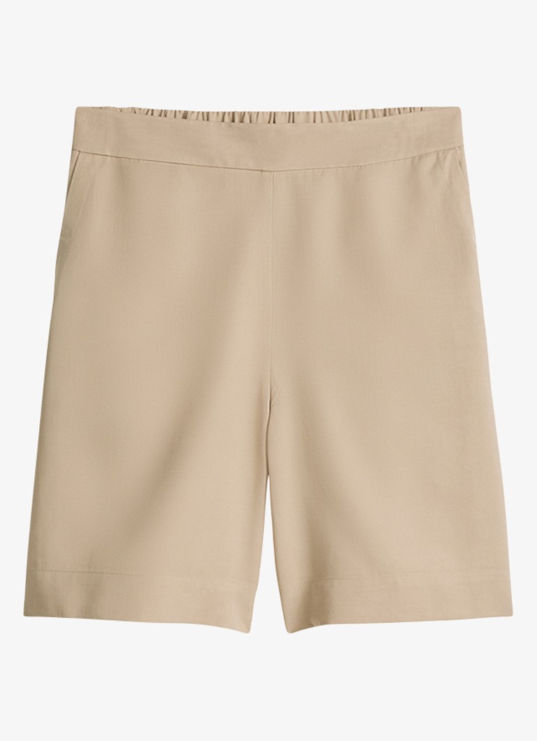 Marc O'Polo Dames Korte broek met steekzakken in de kleur Sandpaper-2326 / Beige