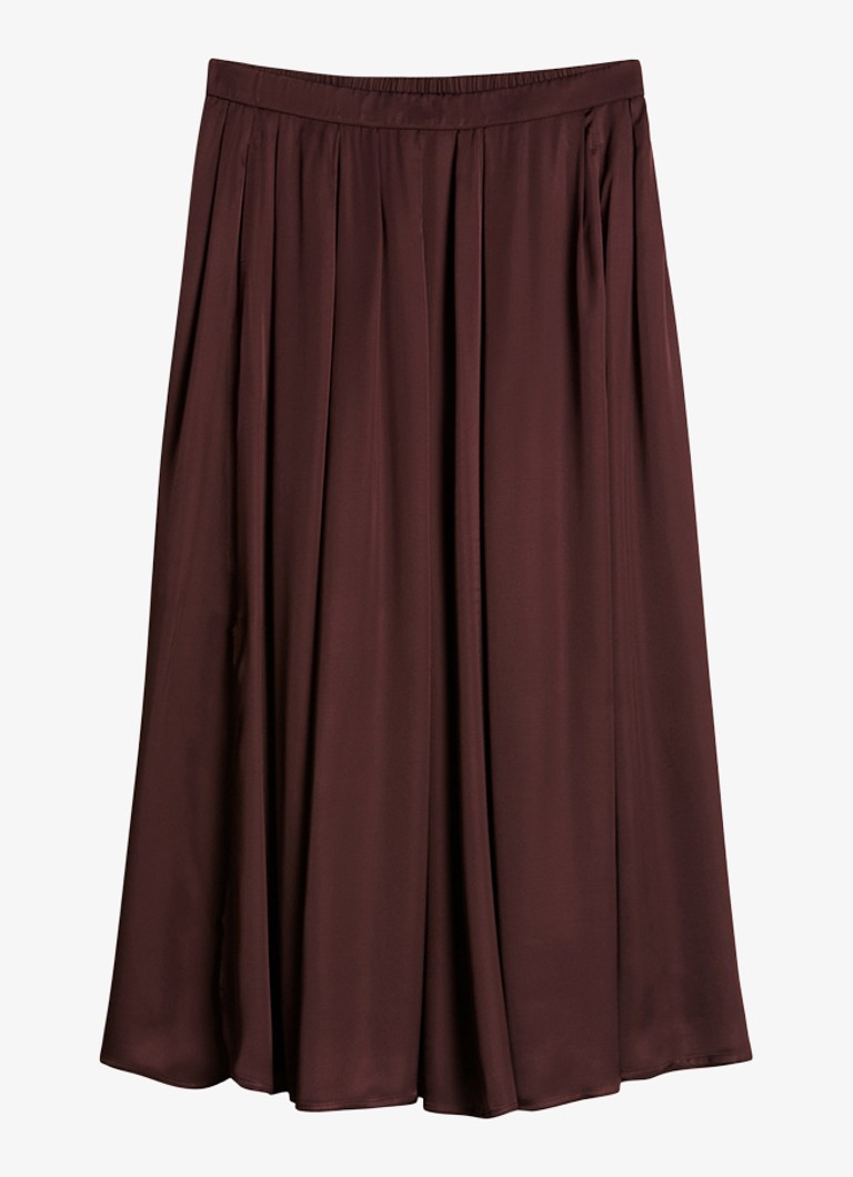 Marc O'Polo Dames Midi rok met steekzakken in de kleur Bordeauxrood