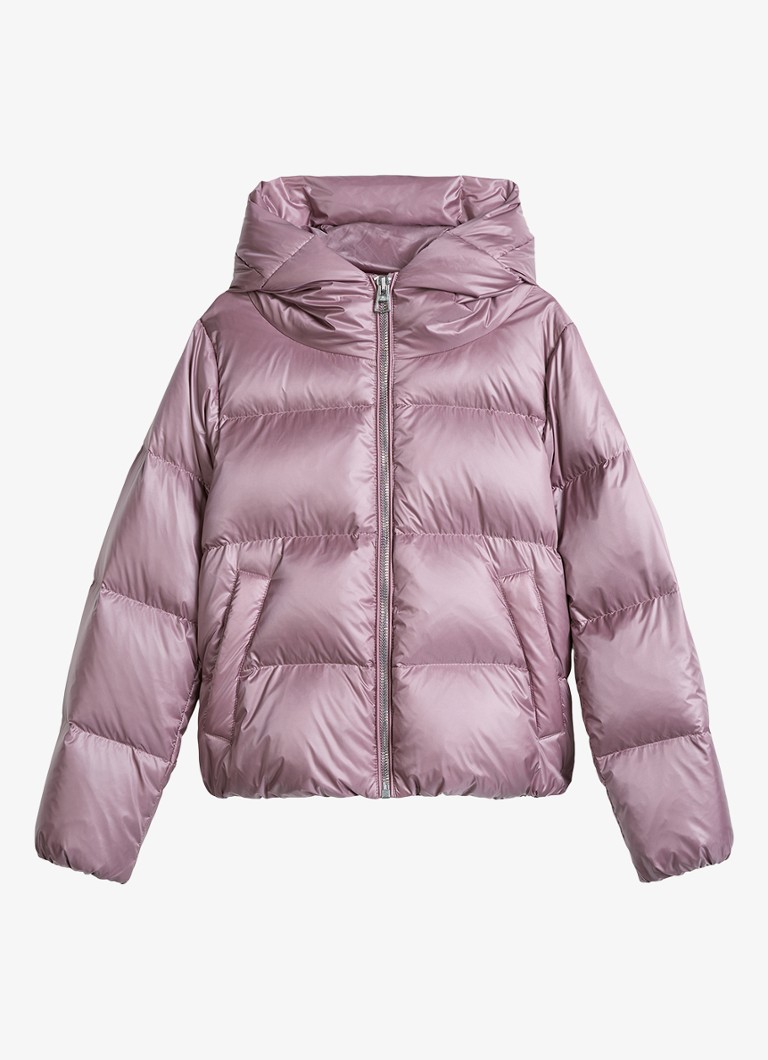 Marc O'Polo Dames Puffer jack met capuchon met steekzakken in de kleur Oudroze