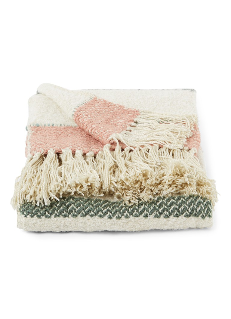 Malagoon Berber plaid in wolblend 125 x 150 cm Gebroken wit - Deal