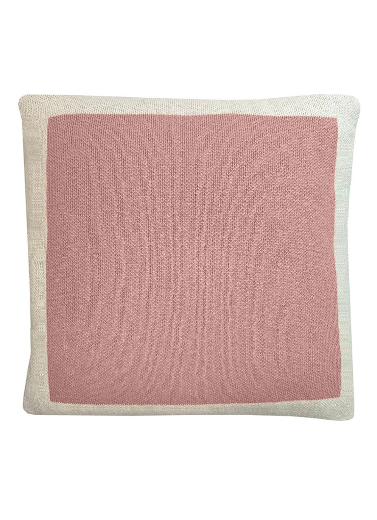 Malagoon Solid Knitted sierkussen 50 x 50 cm Roze - Deal