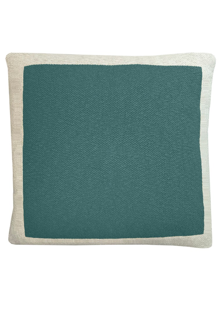 Malagoon Solid Knitted sierkussen 50 x 50 cm Groen - Deal
