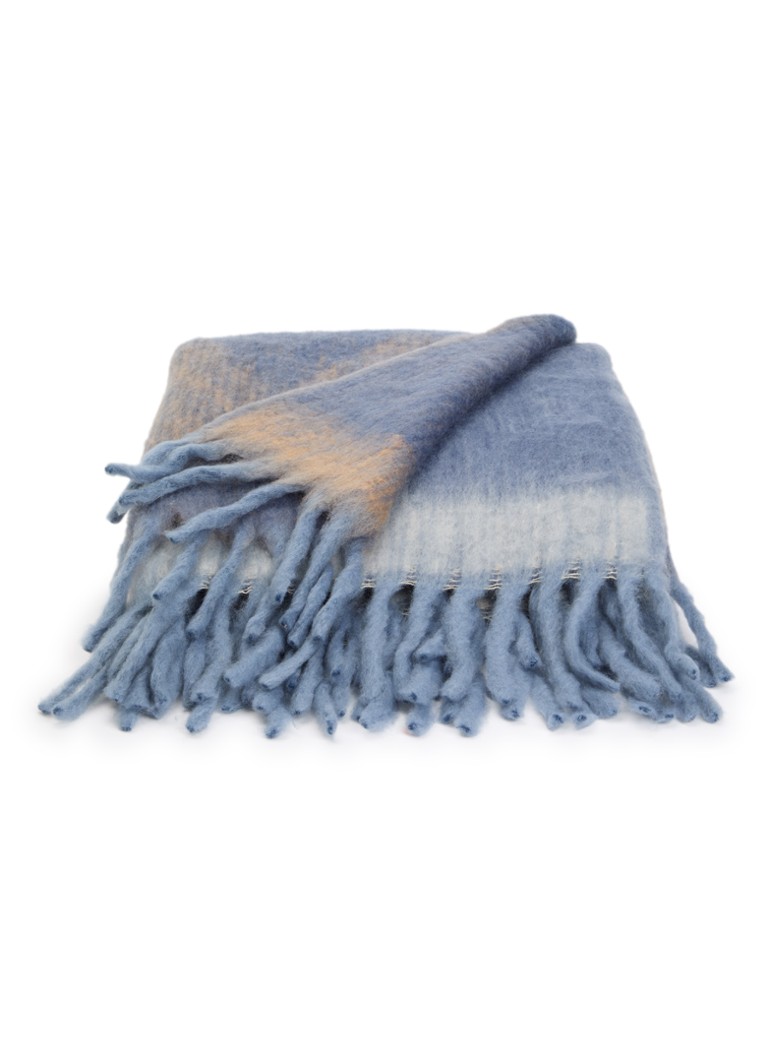 Malagoon Zapotec plaid 125 x 150 cm Staalblauw - Deal