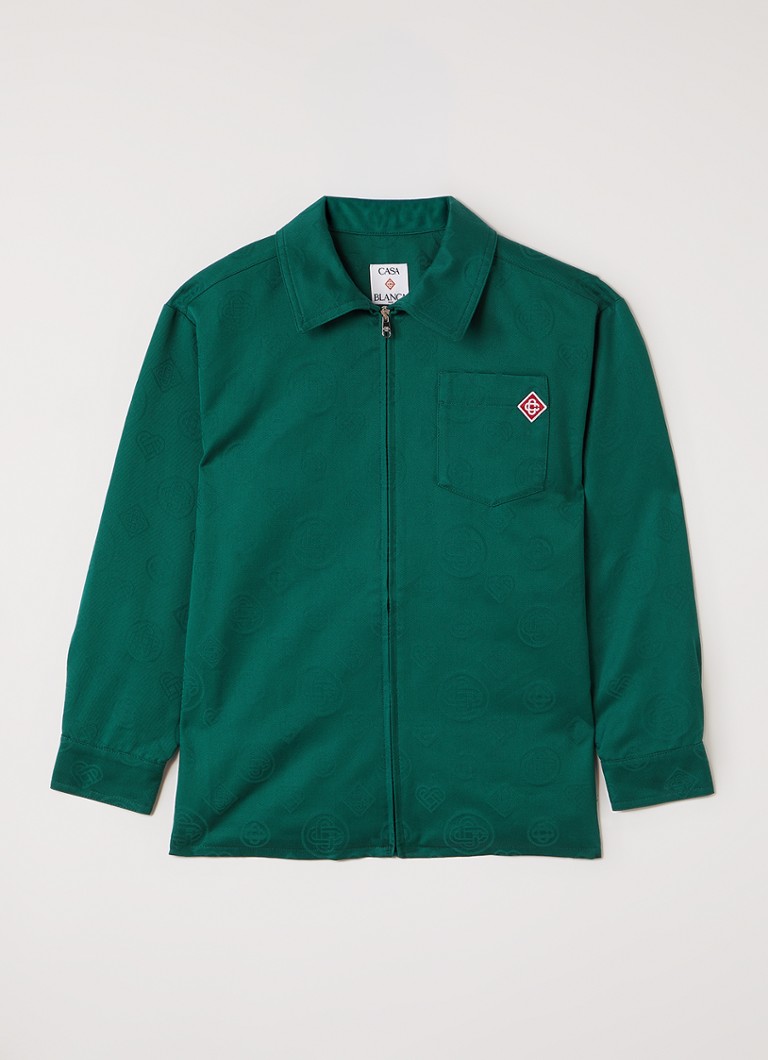 Casablanca Jongens Overshirt met logoprint in de kleur Groen, maat: 11-12Y=152