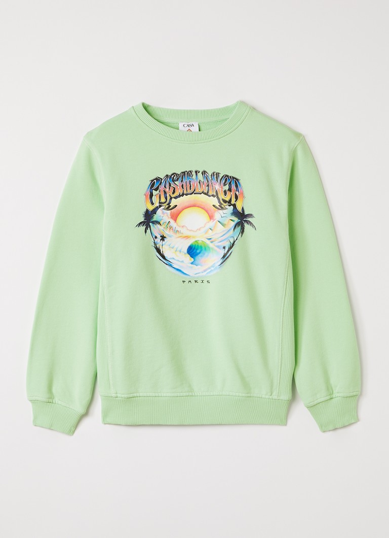Casablanca Jongens Sweater met print in de kleur Groen, maat: 11-12Y=152