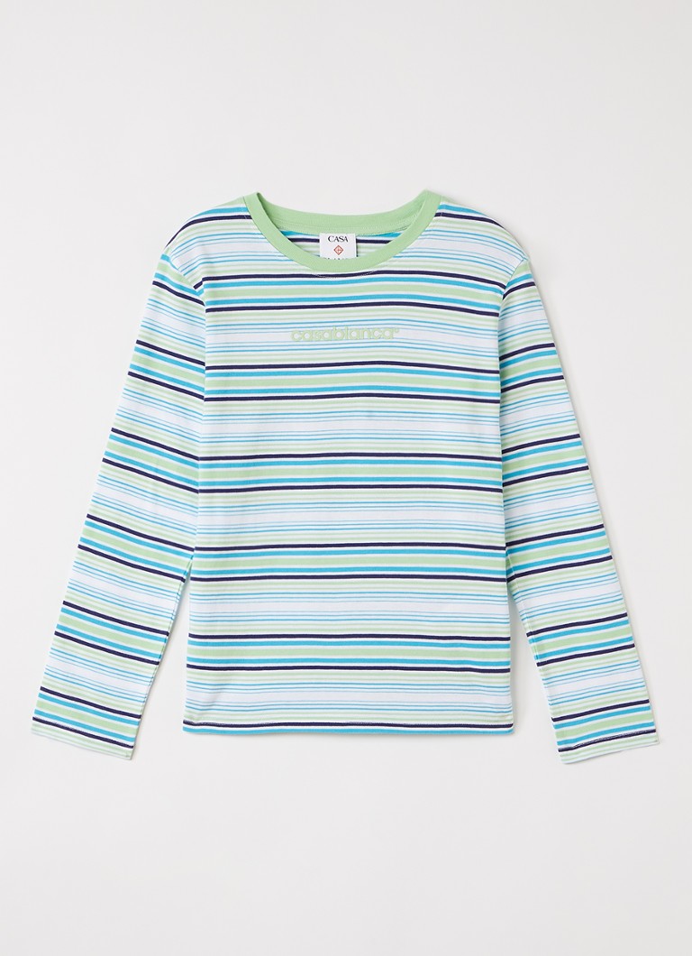 Casablanca Jongens Longsleeve met streepprint in de kleur Rood, maat: 11-12Y=152