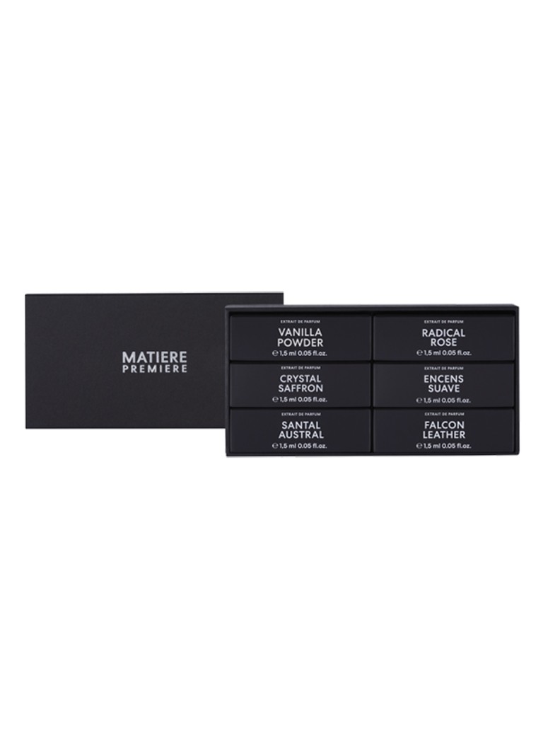 Matiere Premiere Discovery Set Extrait de Parfum - mini parfumset 6x1,5ml Cadeausets - Deal
