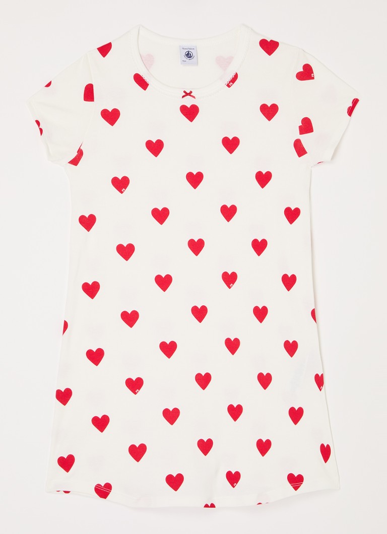 Petit Bateau Meisjes Nachthemd met print in de kleur Gebroken wit, maat: 6A