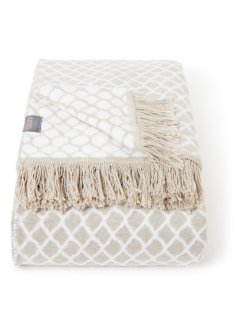 Claudi Colly plaid in katoenblend 150 x 200 cm Lichtgrijs - Deal