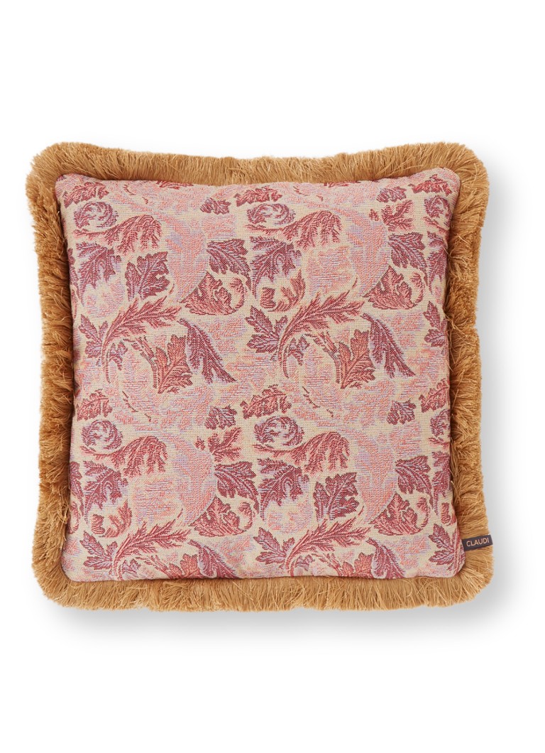 Claudi Leaf Art sierkussen 45 x 45 cm Roze - Deal