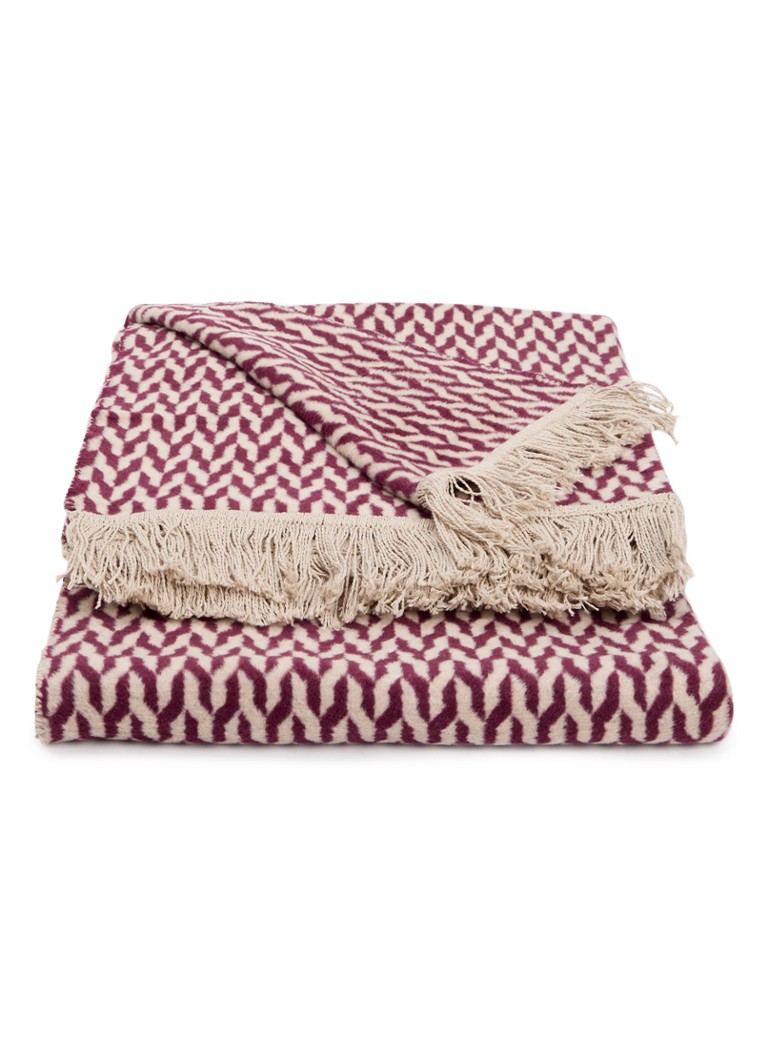Claudi Aphos Plaid 150 x 200 cm Aubergine - Deal