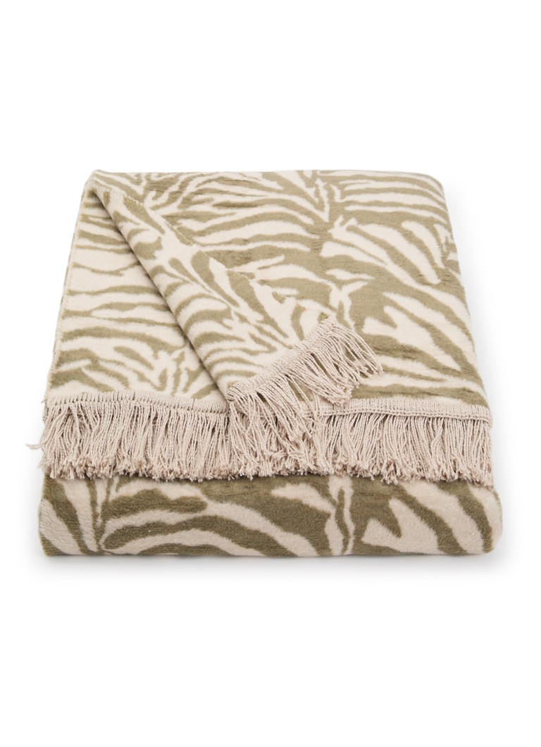 Claudi Zebby plaid 150 x 200 cm Olijfgroen - Deal