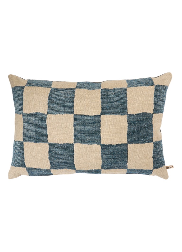 Claudi Checky sierkussen 40 x 60 cm Indigo - Deal