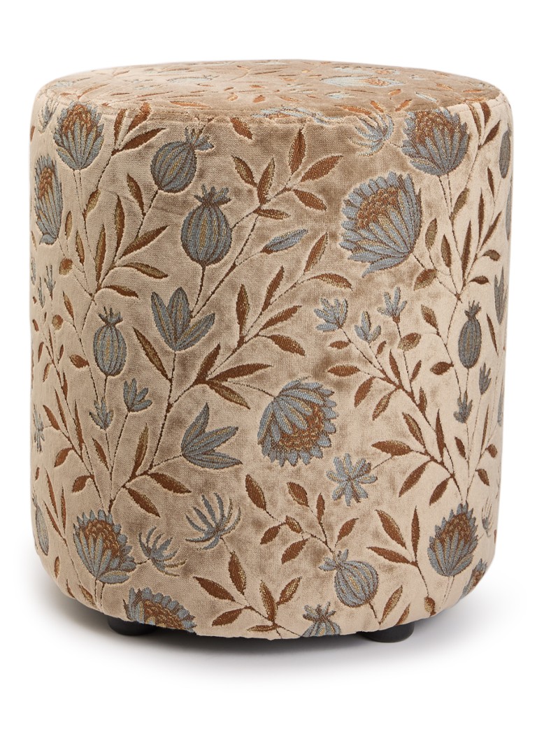Claudi Tommy poef 42 cm Donkerbeige - Deal