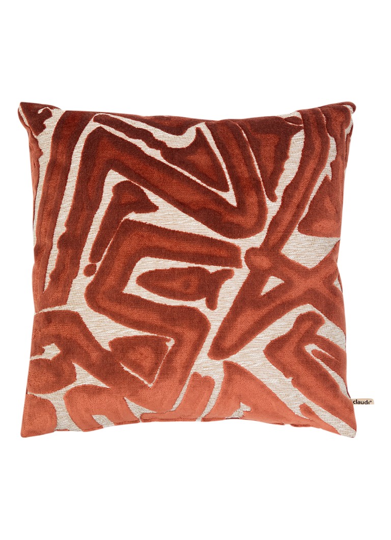 Claudi Dean sierkussen 50 x 50 cm Roestbruin - Deal