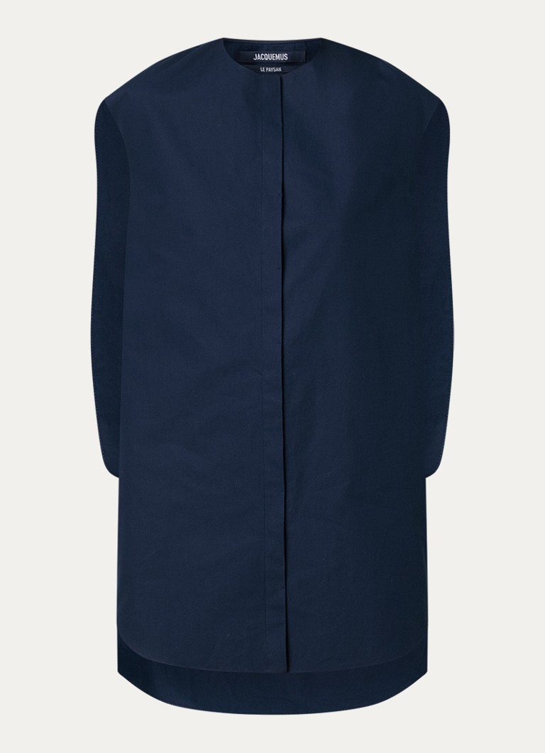 Jacquemus Dames La Berlinglot mini blousejurk in de kleur Donkerblauw, maat: 36