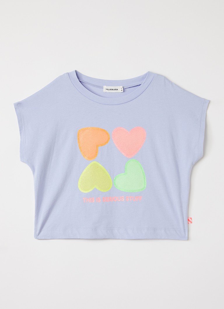 Billieblush Meisjes T-shirt met print in de kleur Lila, maat: 128