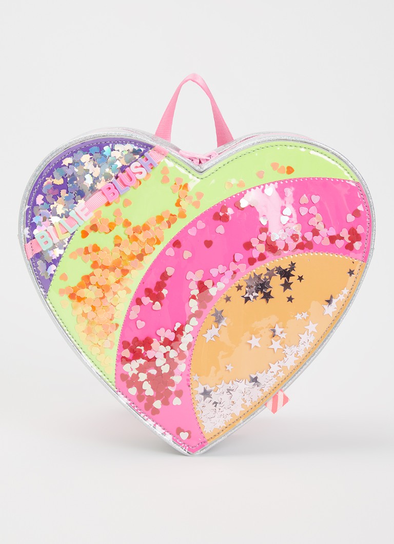 Billieblush Meisjes Hartje rugzak met logo en glitter