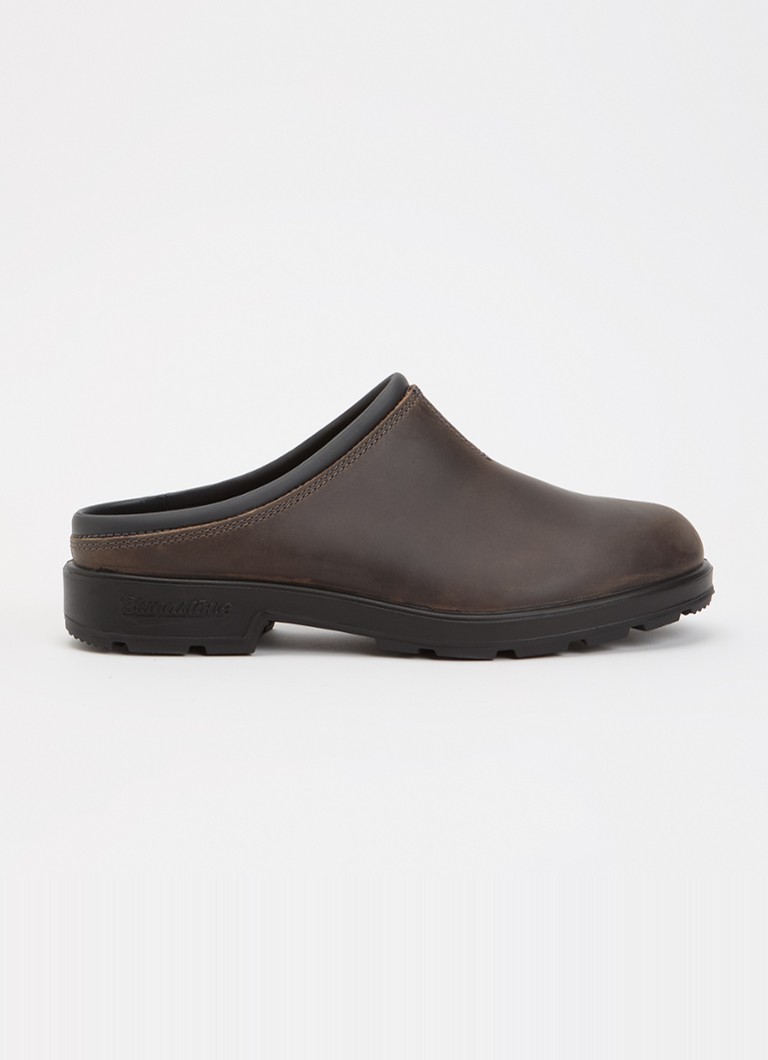 Blundstone Heren 2422 muiltje van leer in de kleur Donkerbruin, maat: 40