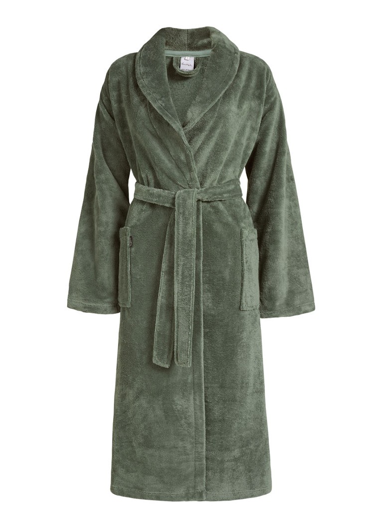 Vandyck Dames Beaumont badjas van katoen - unisex in de kleur Groen, maat: S