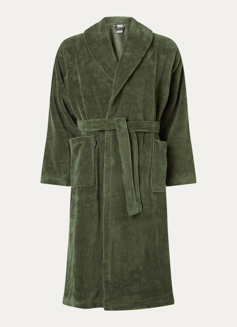 Vandyck Dames Beaumont badjas van katoen - unisex in de kleur Groen, maat: L