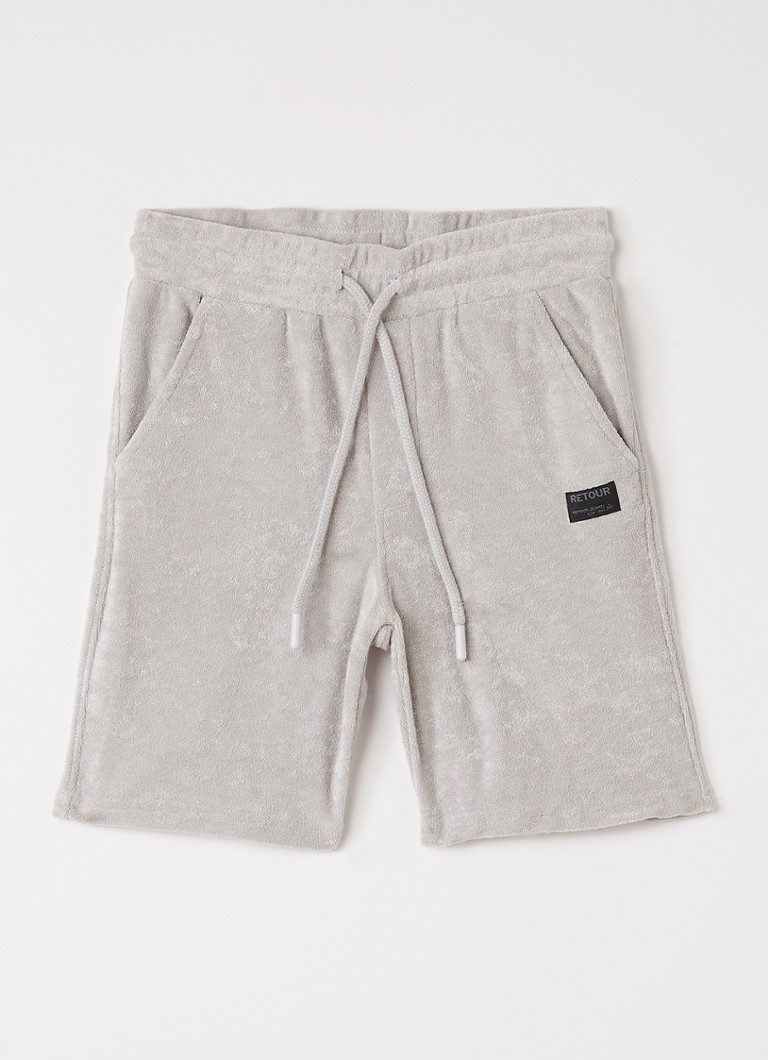 Retour Jeans Jongens Bas loose fit korte broek van badstof in de kleur Grijs, maat: 6J=116