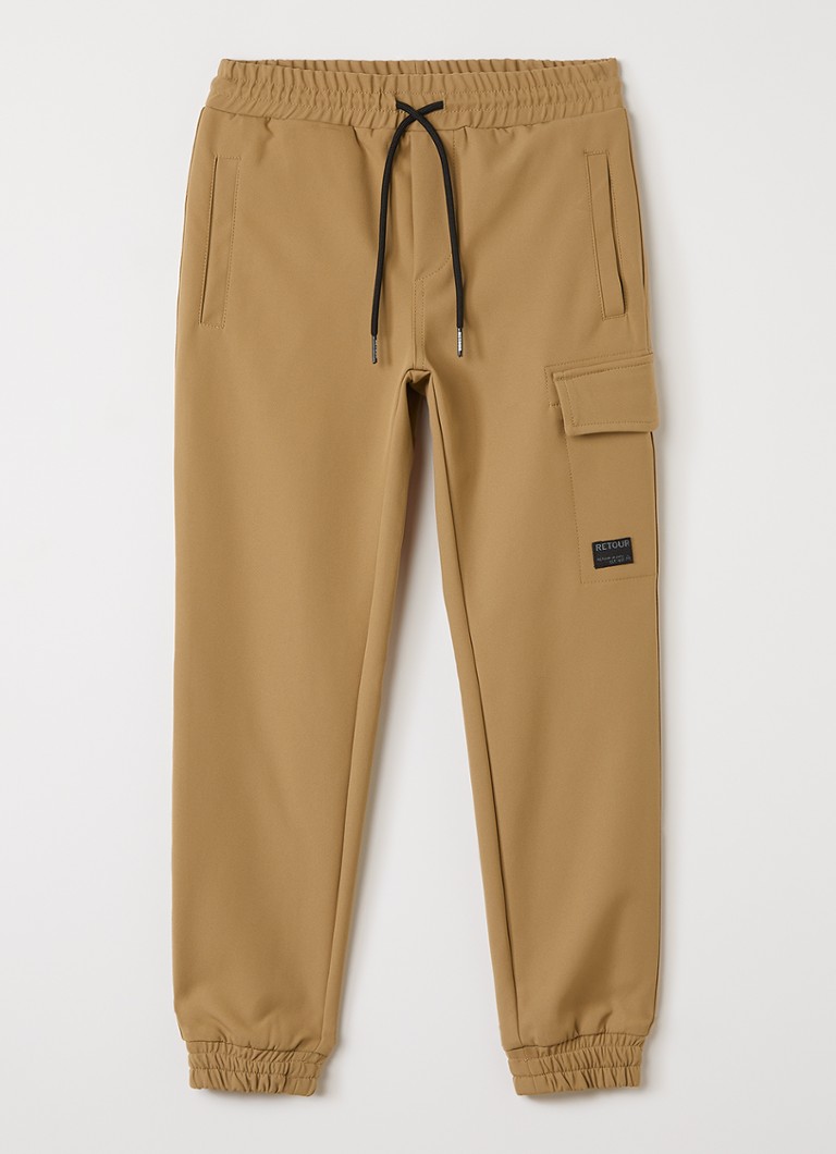 Retour Jeans Jongens Hidde tapered fit cargobroek in de kleur Camel, maat: 116