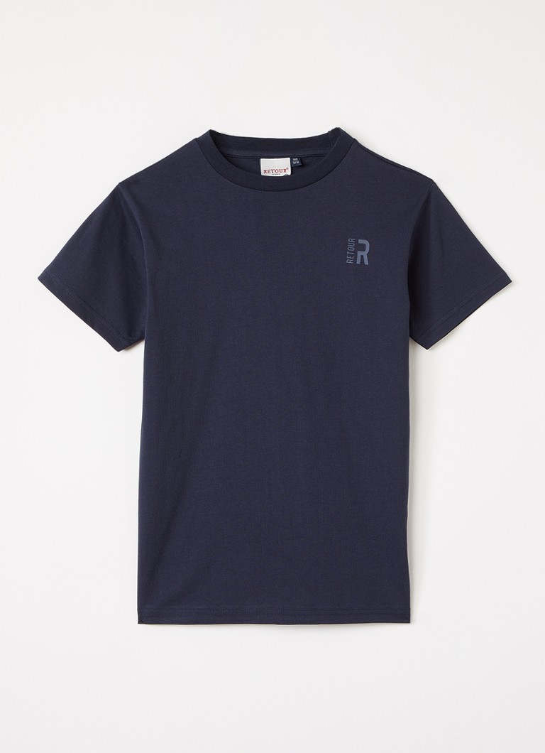 Retour Jeans Jongens Seth T-shirt met logo in de kleur Donkerblauw, maat: 140