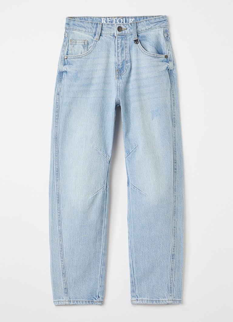 Retour Jeans Meisjes Barbera straight leg jeans met lichte wassing in de kleur Indigo, maat: 170