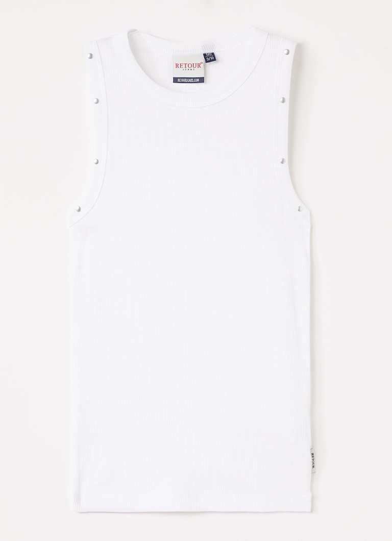 Retour Jeans Meisjes Gaya tanktop in de kleur Wit, maat: 10Y=140
