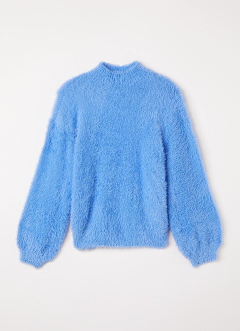 Retour Jeans Iris trui van imitatiebont in de kleur Blauw, maat: 164