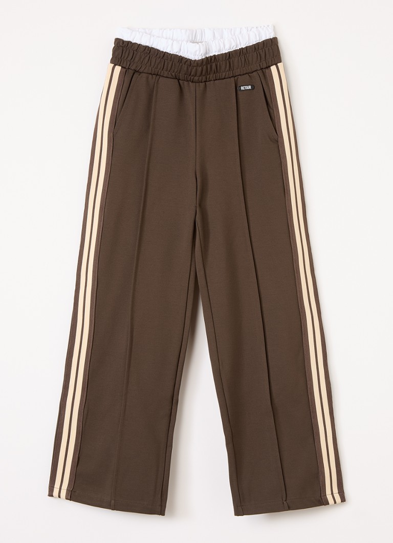 Retour Jeans Meisjes Lexia straight fit trackpants met steekzakken in de kleur Lichtbruin, maat: 176