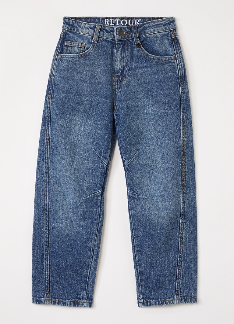 Retour Jeans Meisjes Pippa tapered jeans met medium wassing in de kleur Indigo, maat: 176
