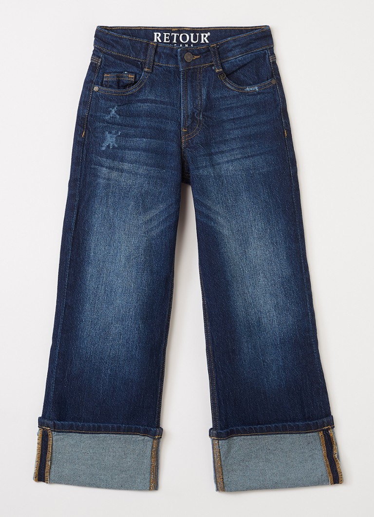 Retour Jeans Meisjes Romy loose fit jeans met donkere wassing in de kleur Indigo, maat: 164