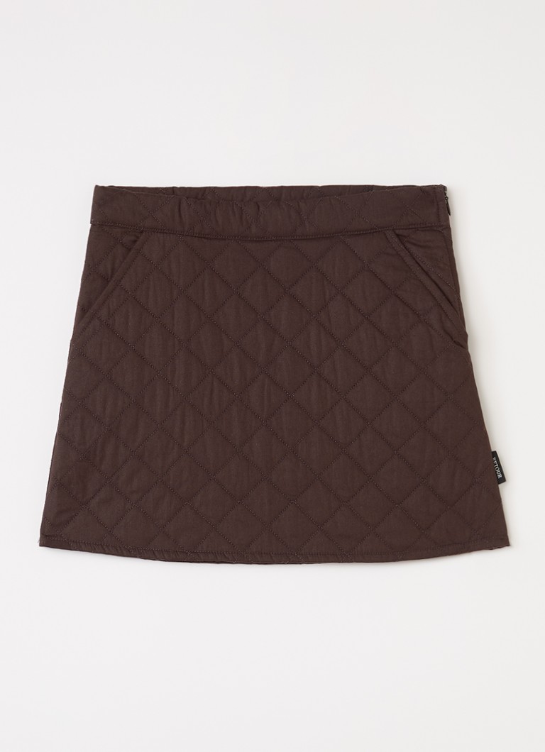 Retour Jeans Rosella minirok met quilt patroon in de kleur Donkerbruin, maat: 176