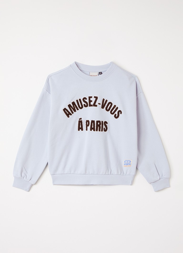 Retour Jeans Meisjes Vay sweater met borduring in de kleur Wit, maat: 176