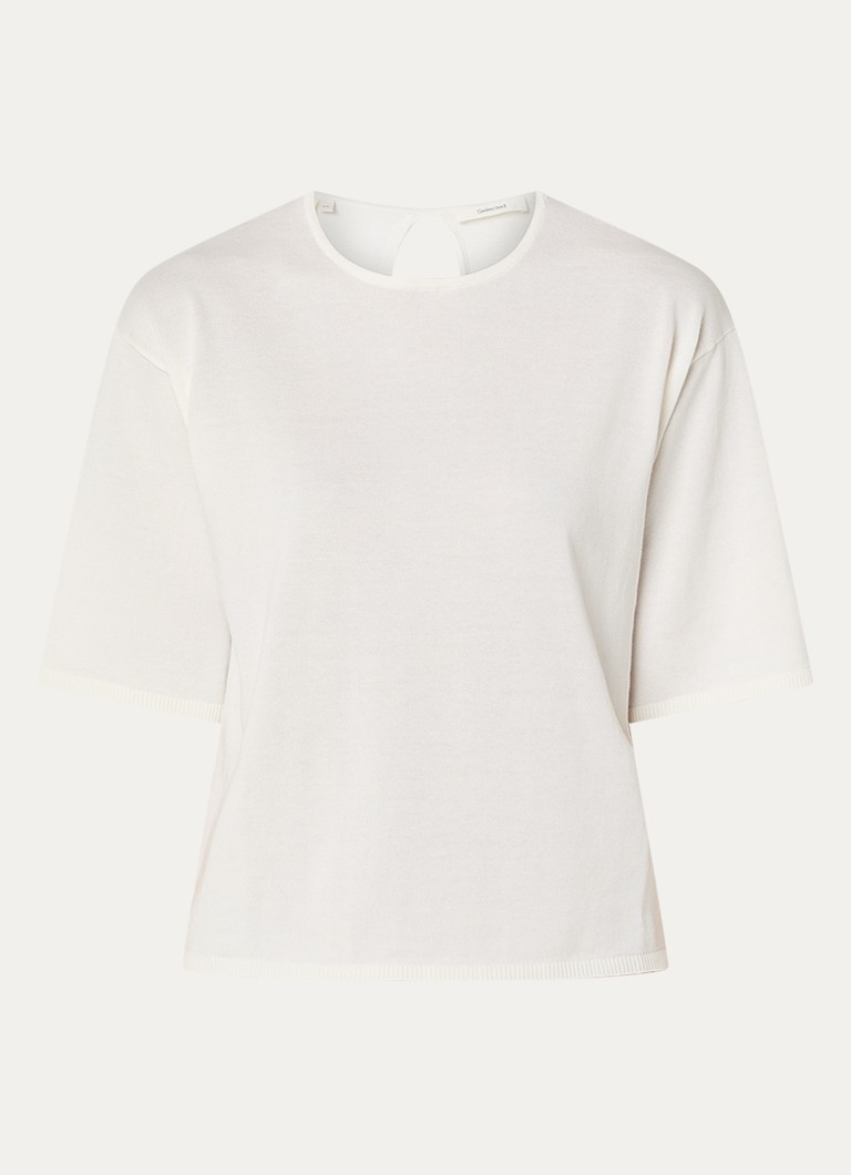 Selected Dames Toleda T-shirt met ronde hals in de kleur Wit, maat: L