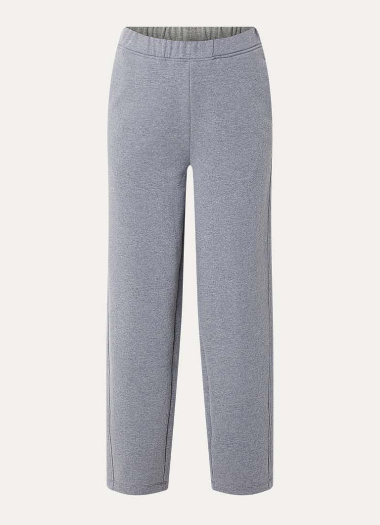 Selected Dames Ari Gia high waist loose fit joggingbroek met elastische band en steekzakken in de kleur Grijsmele, maat: L