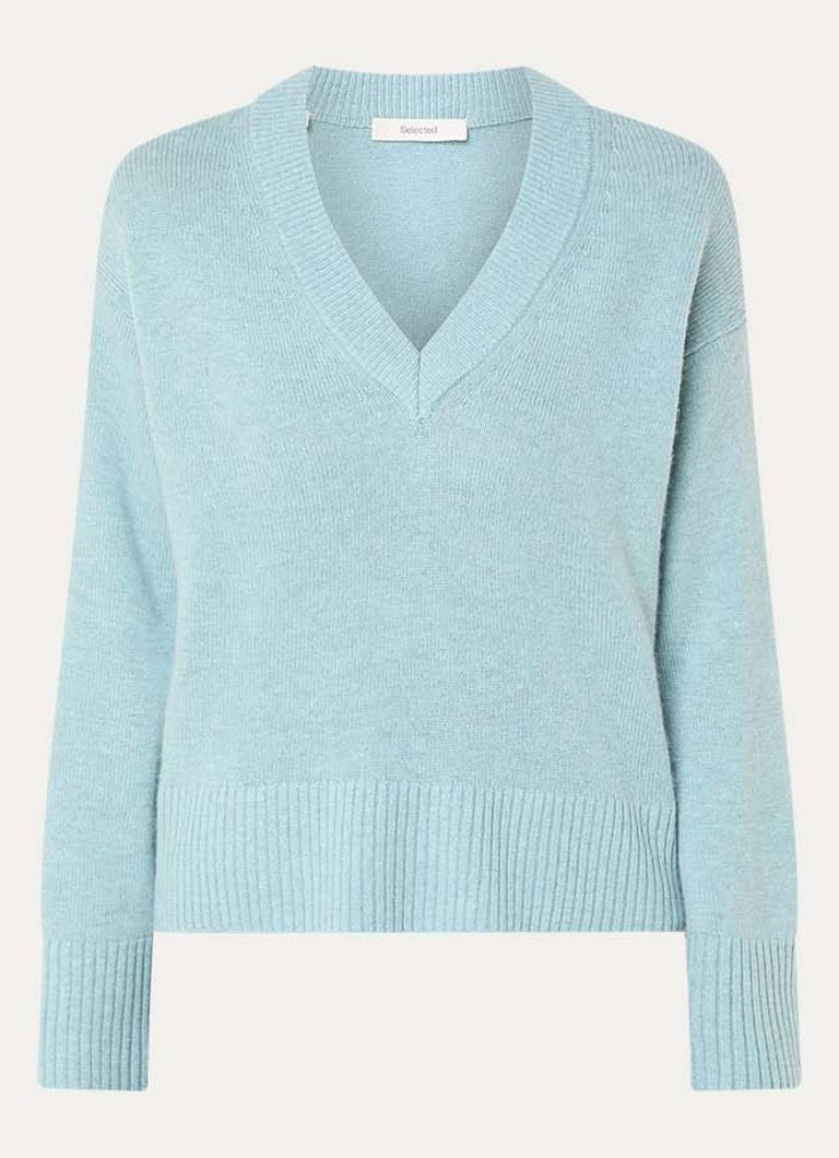 Selected Dames Cille fijngebreide pullover van kasjmier in de kleur Mint, maat: S