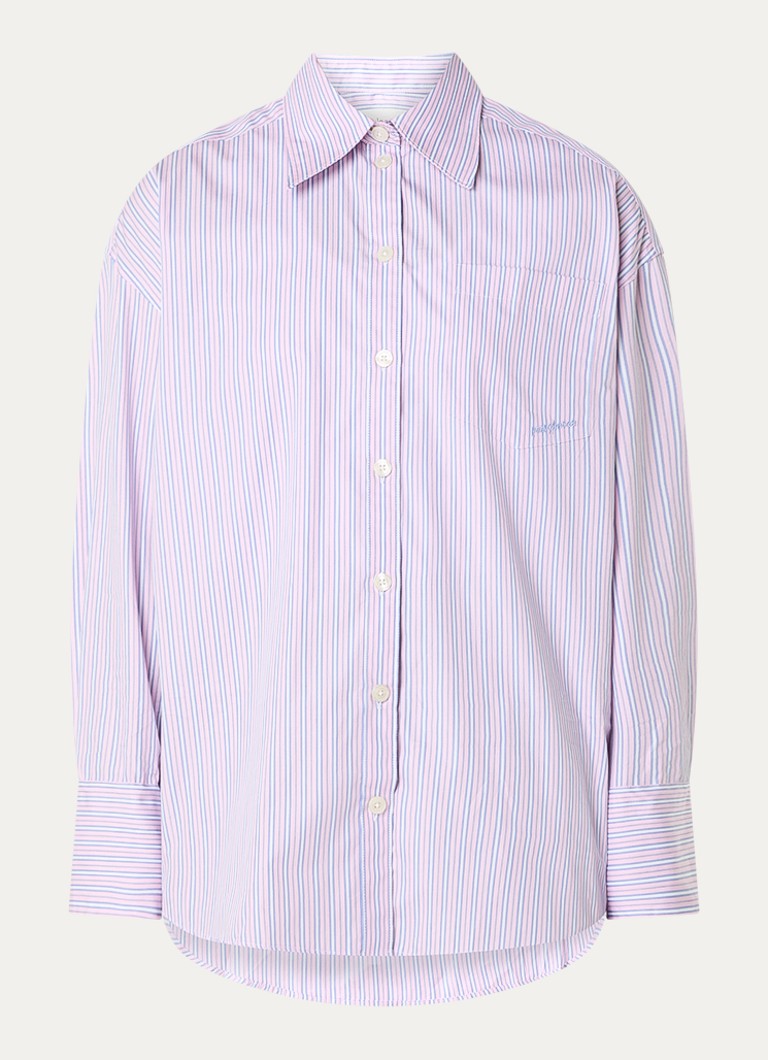 Selected Dames Blouse met streepprint in de kleur Roze, maat: 34