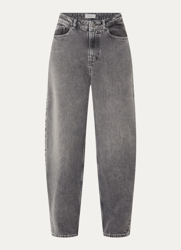 Selected Dames Bea-kori high waist wide fit jeans met gekleurde wassing in de kleur Grijs, maat: 32