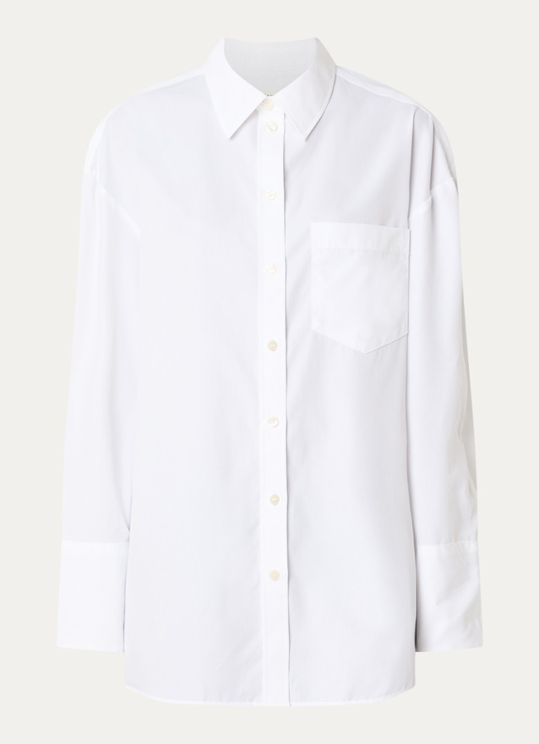 Selected Dames Slwdannie blouse met borstzak in de kleur Wit, maat: 40