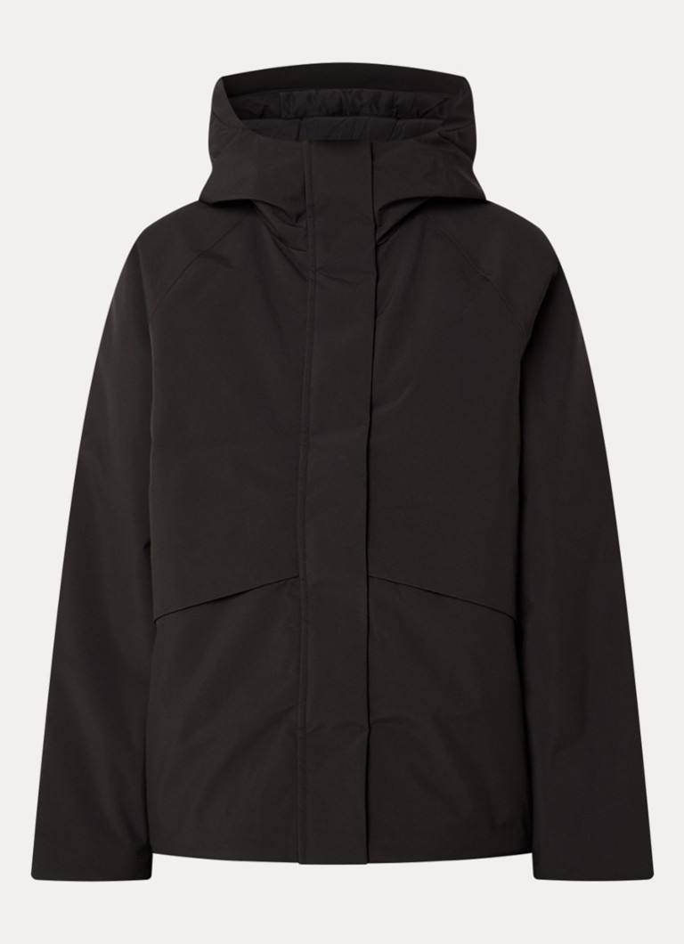 Selected Dames Francine waterafstotende parka met klepzakken in de kleur Zwart, maat: 42