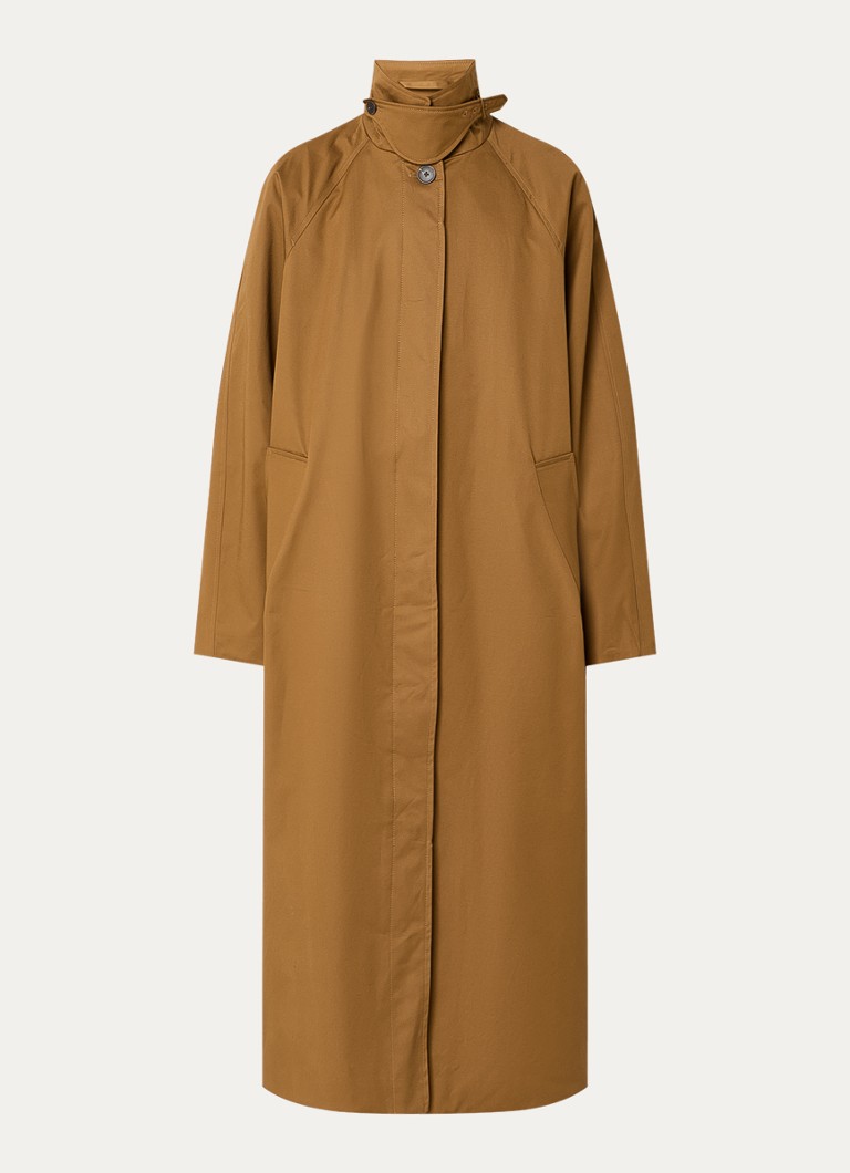 Selected Dames Rayne trenchcoat met steekzakken in de kleur Camel, maat: 38