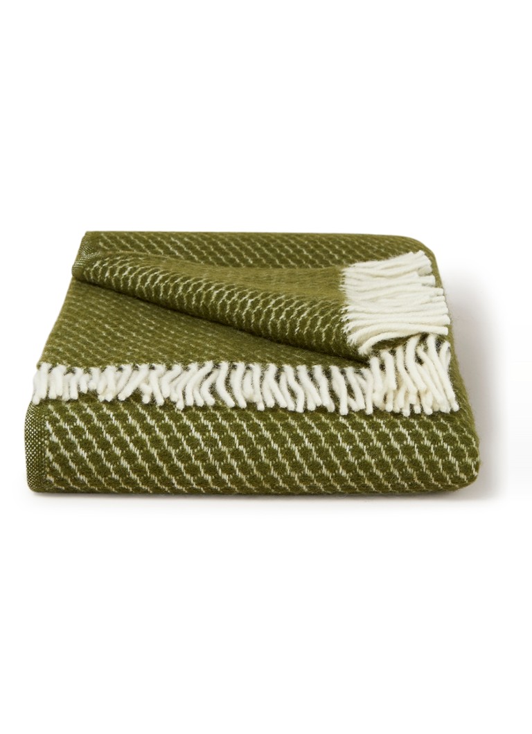Klippan Knut Plaid deken van lamswol 130 x 200 cm Groen - Deal