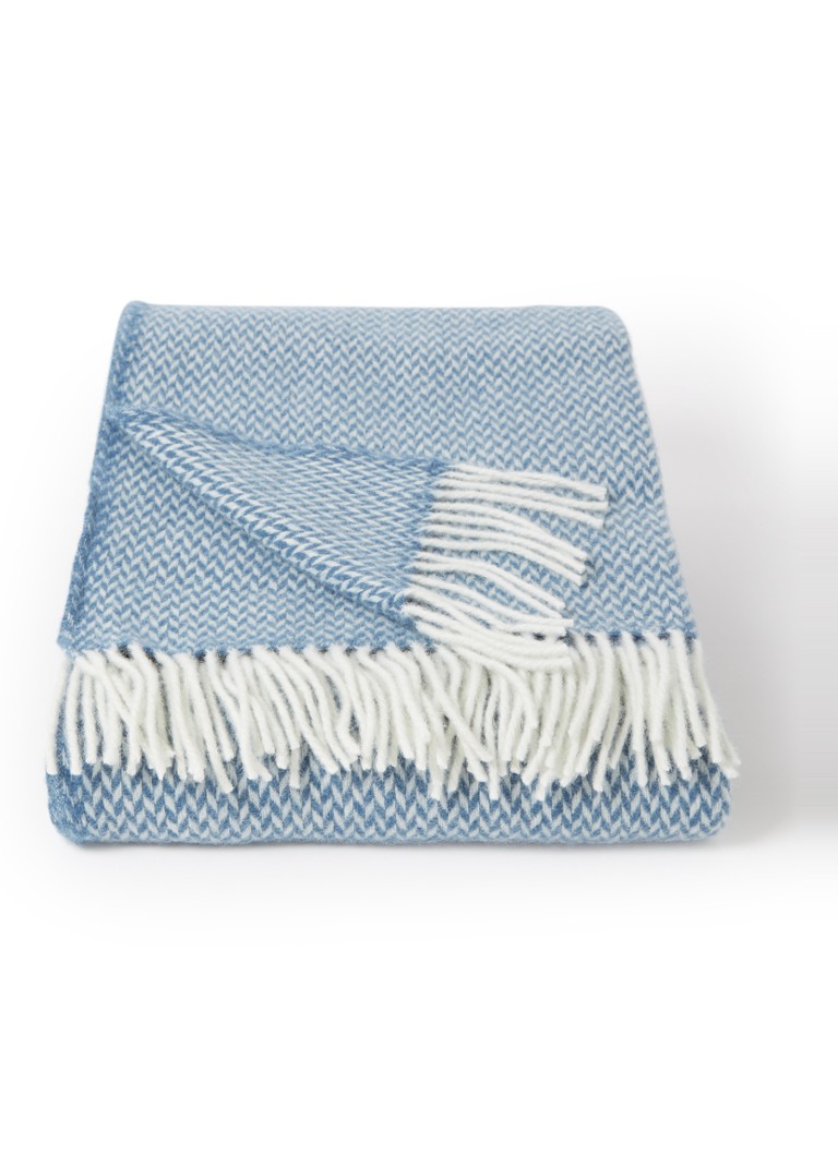 Klippan Pulse plaid van wol 200 x 130 cm Blauw - Deal