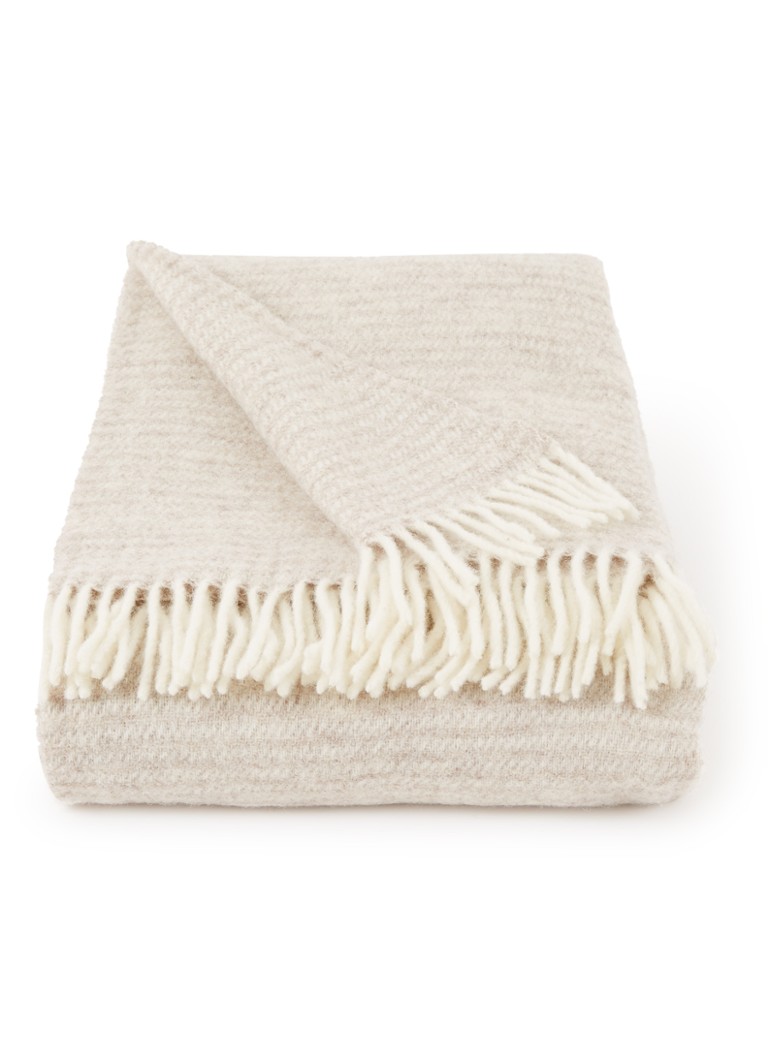 Klippan Ralph plaid van wol 130 x 200 cm Beige - Deal