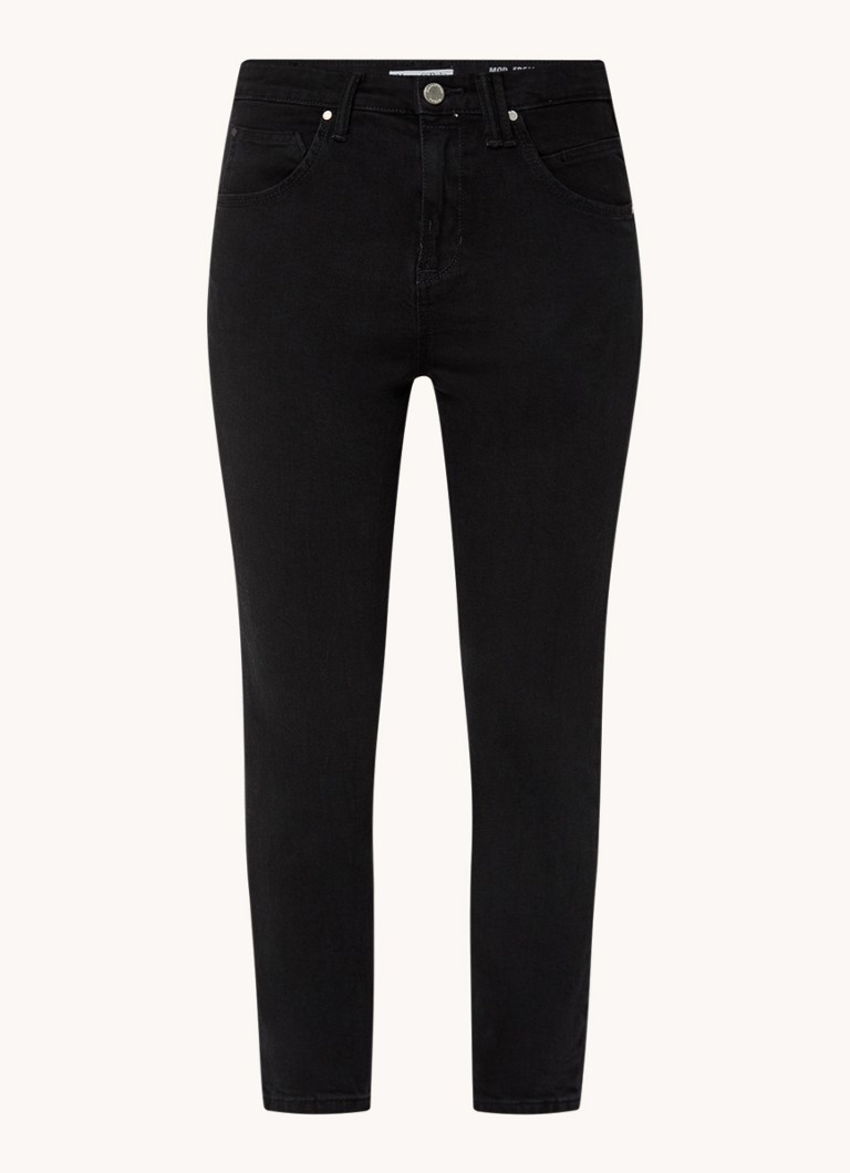 Marc O'Polo Denim Dames Freja high waist tapered fit jeans van katoen in de kleur Zwart
