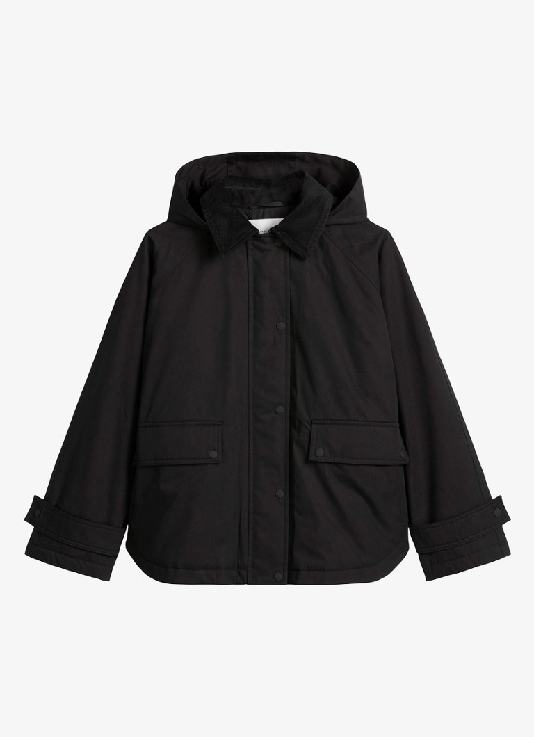 Marc O'Polo Denim Dames Jack met capuchon in de kleur Zwart